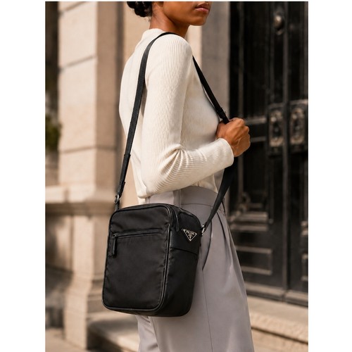 Borsa fotocamera prada nero - prada,