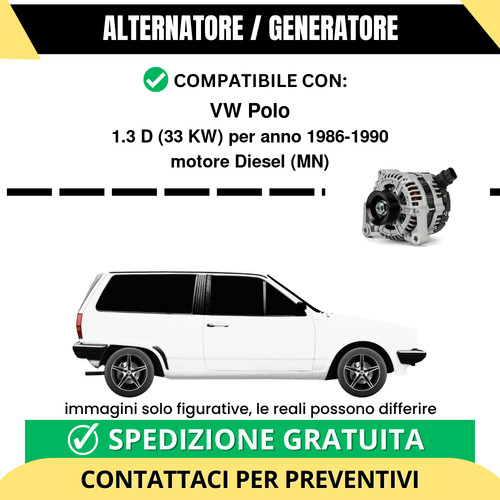 Alternatore polo d 33 - vw,