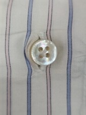 Camicia uomo Borrelli Napoli taglia 16 1/2 42 Con Bottoni In Madreperla 