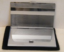 (SC54) PORTA BIGLIETTI DA VISITA METALLO + CUSTODIA IN FELTRO