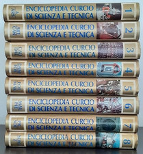 LOTTO ENCICLOPEDIA CURCIO DI SCIENZA E TECNICA - 8 VOLUMI OTTIME CONDI