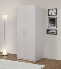 Swift Armadio Guardaroba 2 ante Camera da Letto Bianco Opaco Made in Italy L 91