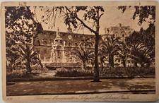 Cartolina anni 30 Palermo Monumento a Filippo V col Palazzo Reale