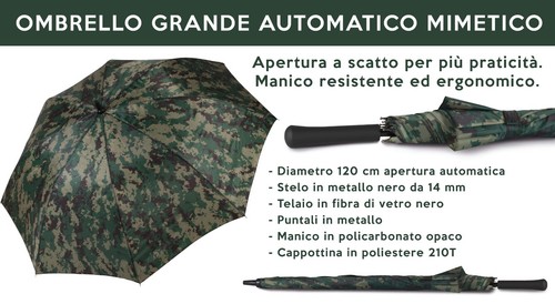 Ombrello grande mimetico