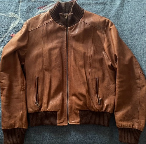 Giacca pelle marrone marca - giacca,