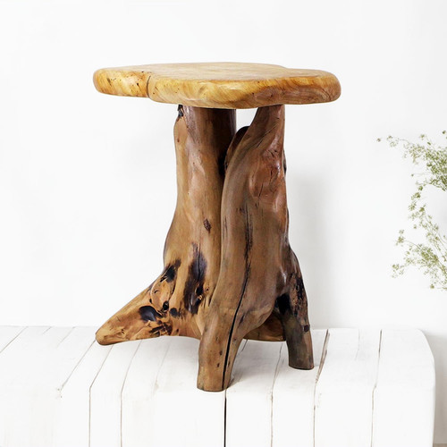Sgabello con ceppo albero - sgabello,