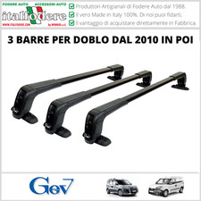 3 BARRE Portatutto Portapacchi Attacchi SPECIFICI FIAT DOBLO' 2010> GEV 4830