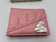 Album Nascita Fotografico 15x20 In Pelle E Argento Ag Laminato Rosa Bambina