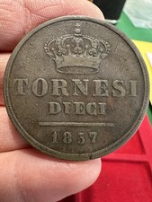 10 Tornesi 1857 Ferdinando II