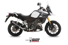 Scarico SUZUKI V-STROM 1000 Mivv Oval Inox Nero con Coppa Carbonio S.042.LVC