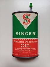 VECCHIA LATTINA MARCATA "SINGER" OLIO LUBRIFICANTE PER MACCHINE DA CUCIRE