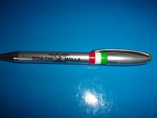 Penna pubblicitaria plastica con tricolore e scritta Boia chi moll@