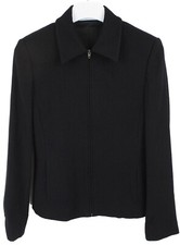 Pennyblack Cappotto Donna UK 10 Stretch Lana Mista Con Zip Completa Corto