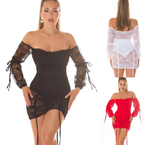 Mini abito sexy koucla pizzo - mini,