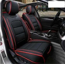 1+1 Eleganti Coprisedile Auto Rivestimenti Sedili Di Similpelle Colore Nero