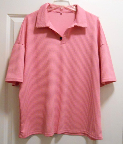 Women pink polo shirt - pink,