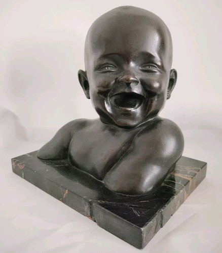 Bronzo busto neonato - busto,