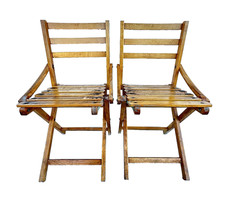 coppia SEGGIOLA Sedia Bambino Pieghevole STILE REGUITTI-made In Italy-Vintage