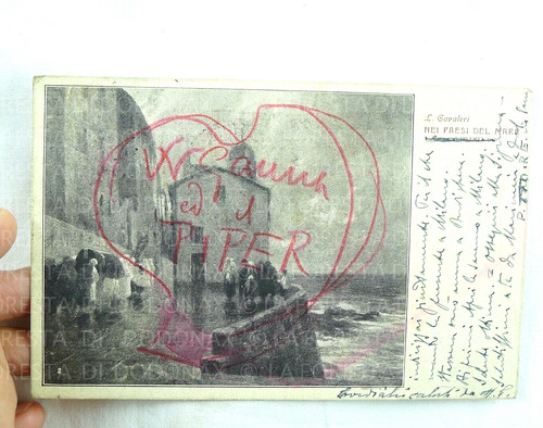 Vecchia lettera foto dipinto - lettera,