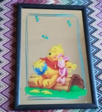 QUADRO A SPECCHIO WINNIE THE POOH PIMPI BOSCO DEI CENTO ACRI DISNEY VINTAGE