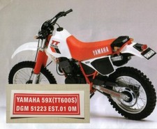 Adesivo Yamaha TT 600 36a