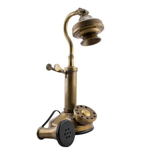Antico ottone telefono - antico,