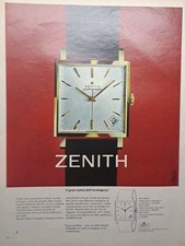 Orologi ZENITH- Rara Pubblicità ORIGINALE D'epoca 1963