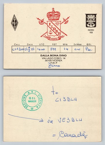 Ham radio qsl qso cartolina - radio,