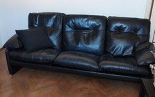 divano   3 posti vintage in pelle  marca valdichienti 