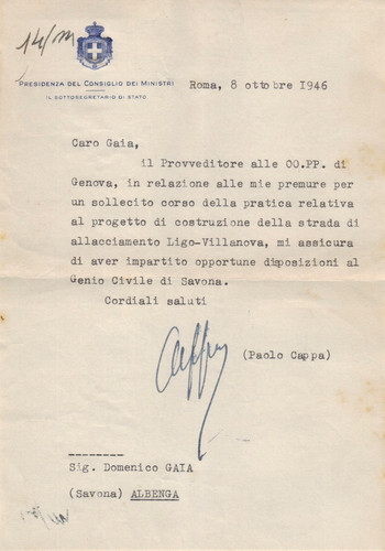 Roma ottobre 1946 lettera - roma,