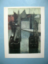 1957 ritaglio stampa su cartoncino Pittore ROMANO CONVERSANO - PAESE DI LAGUNA