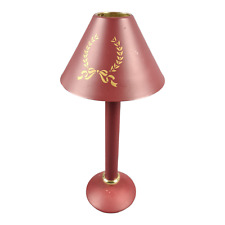 ANTICA LAMPADA DA TAVOLO IN METALLO DECORATO PORTA CANDELA CANDELIERE VINTAGE