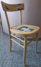 sedia shabby chic Audrey Hepburn in legno massello 