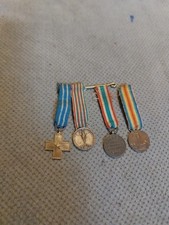 Medagliere 4 Medaglie Mignon Guerre Mondiale WW1