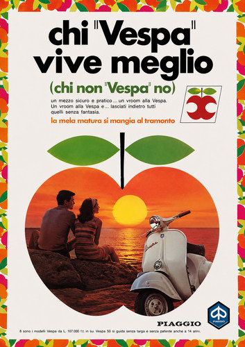 Poster vespa 40x30 cartoncino - poster,