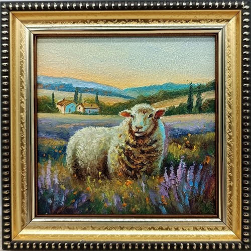 Dipinto olio originale - , pecora