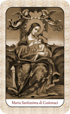 SANTINO HOLY CARD MARIA SANTISSIMA DI CUSTONACI color seppia