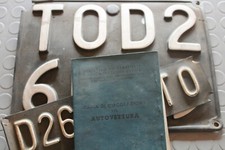 Fiat 1100 D 1965  Accessorio Targa Libretto Complementare Auto Epoca To Garage