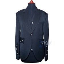 Men's Black 100% Serge Wool