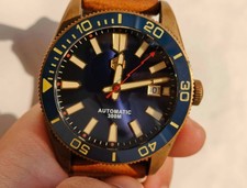 Orologio da polso uomo San martin edizione limitata retrò bronzo ETA2824 automatico