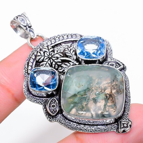 Natural moss agate gemstone - moss,