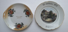 2 piatti d’epoca – Militari Genève + Pubblicità Laiterie Châtelaine Francia