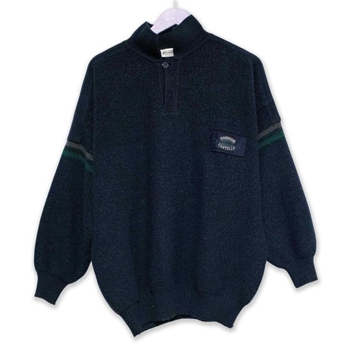 Maglione lana vintage blu - lana,