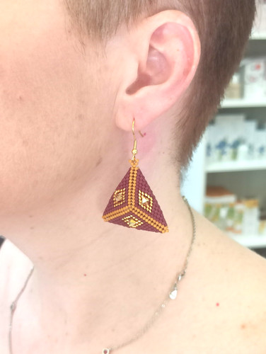 Orecchini pendenti triangolo - orecchini,