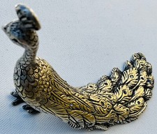 SCULTURA IN BRONZO PAVONE CON