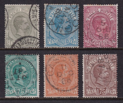Italia 1884 set 6 pacchi - italia,