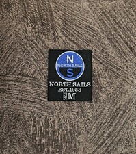 TOPPA PATCH Replica North Sails Etichetta 7x7cm Ricamata Termoadesiva e Cucire 