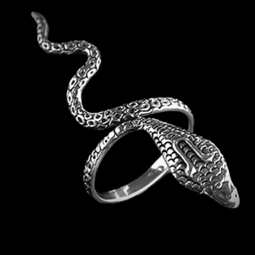 Serpente anello 925er argento - serpente,