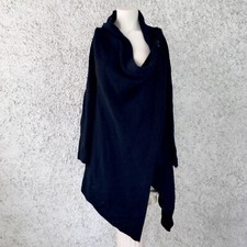 CARDIGAN ASIMMETRICO LUNGO BLU MARINO SCURO INVERNALE PARTICOLARE