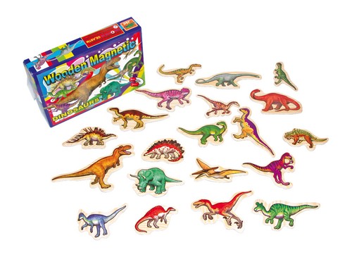 Dinosauri magnetici legno - dinosauri,